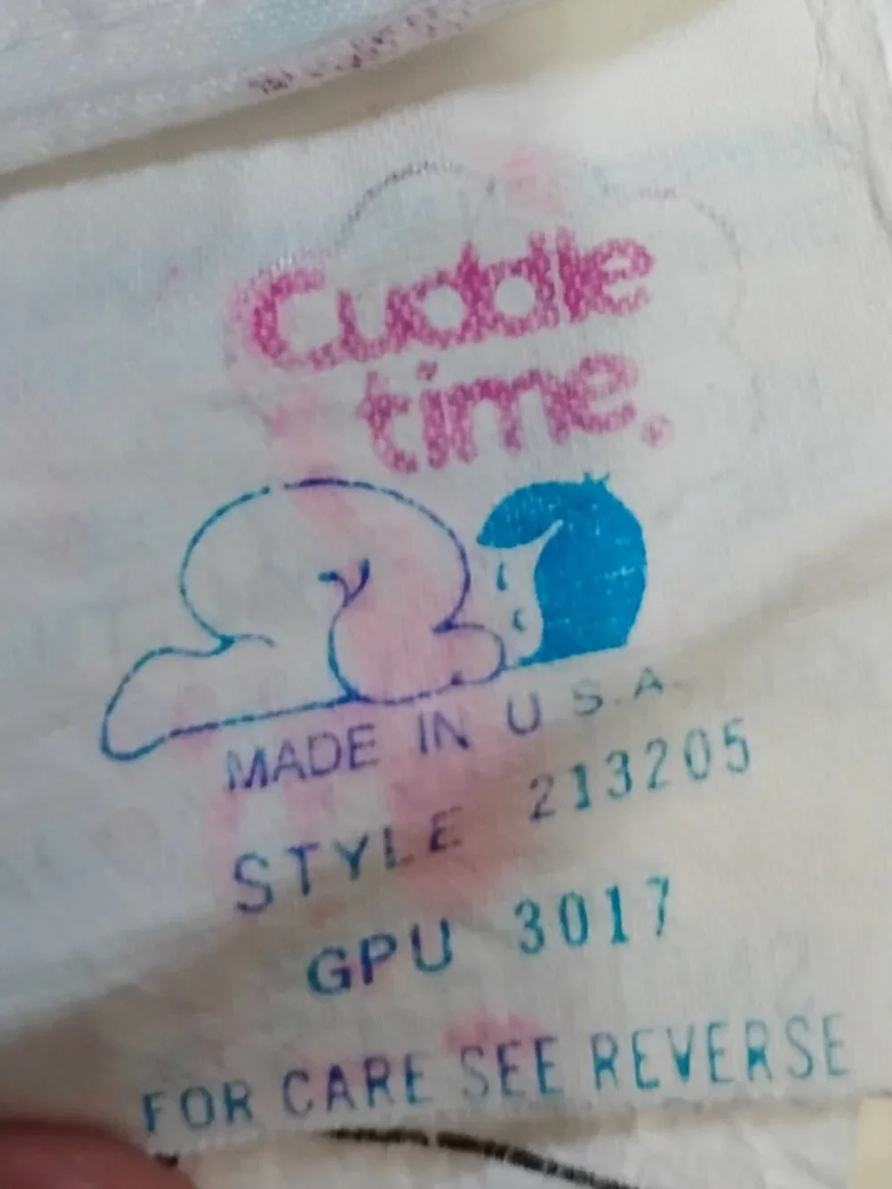 Vintage Cuddle Time Pastel Bears Balloons Baby Blanket